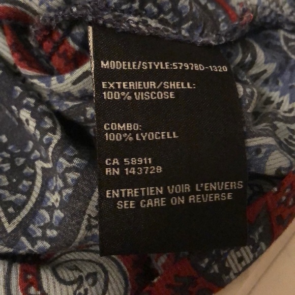 TRIBAL jeans viscose blue blouse. EUC! - Picture 5 of 5